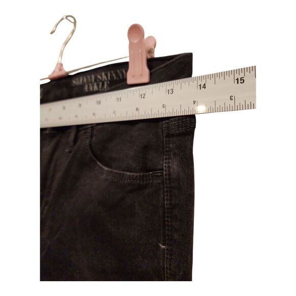 Madewell Womens Dusty Black Mid Rise Zip Ankle Skinny Jeans Sz 27 Moto Punkcore - Picture 5 of 12